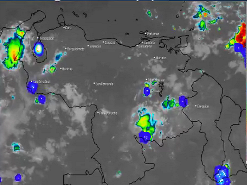 Inameh prevé lluvias o chubascos para este miércoles en algunas zonas del país