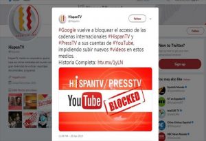 Google vuelve a bloquear la cadena iraní HispanTV